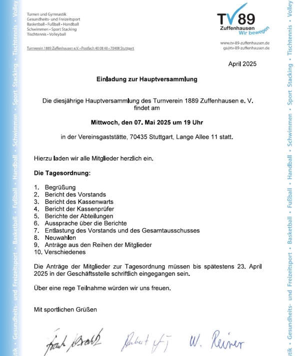 hauptversammlung 2025